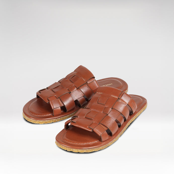 Vail Women's Brown Leather Slides