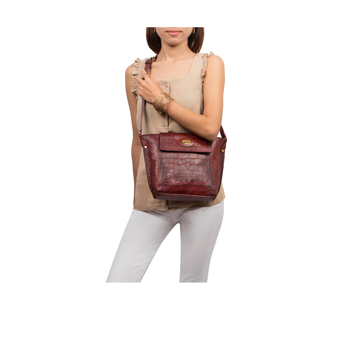 Valencia 02 Marsala Leather Sling Bag