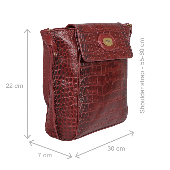 Valencia 02 Marsala Leather Sling Bag