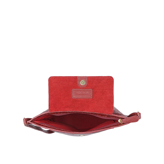 Valencia 02 Marsala Leather Sling Bag
