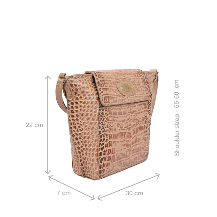 Valencia 02 Nude Leather Sling Bag