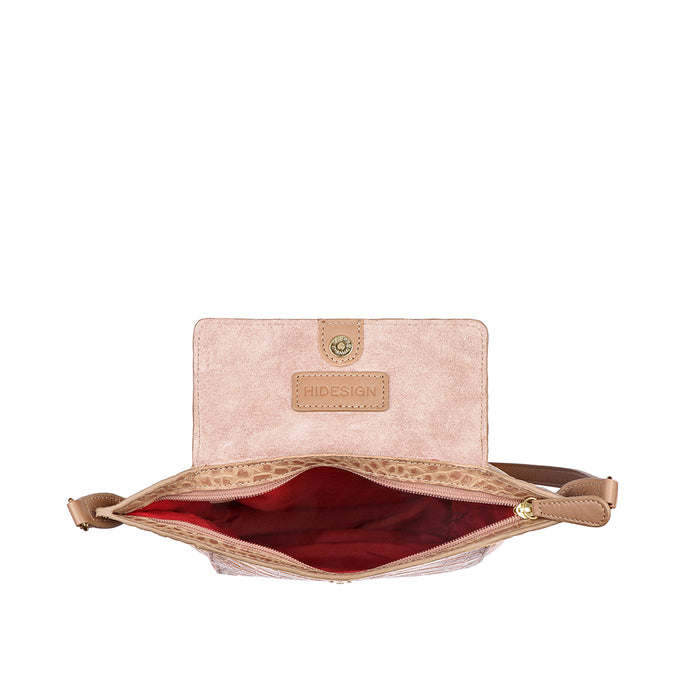 Valencia 02 Nude Leather Sling Bag