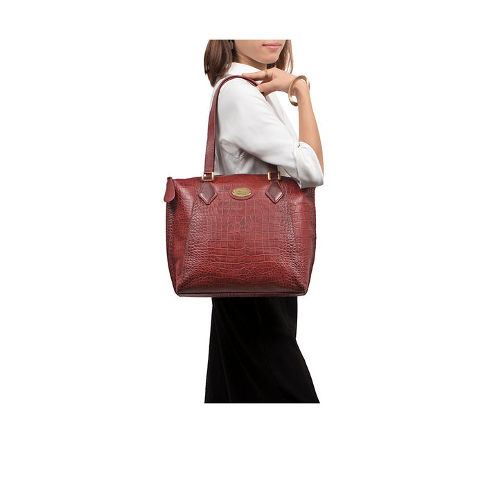 Valencia 03 Marsala Leather Tote Bag
