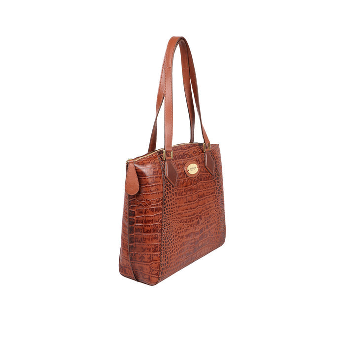 Valencia 03 Tan Leather Tote Bag