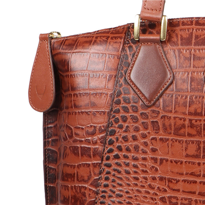 Valencia 03 Tan Leather Tote Bag