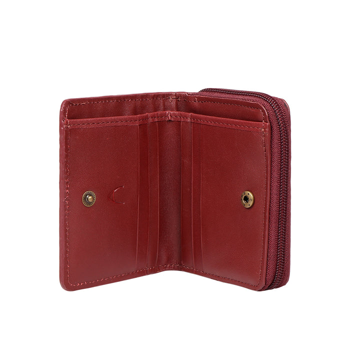 Valencia W1 Marsala Leather Zip Around Wallet