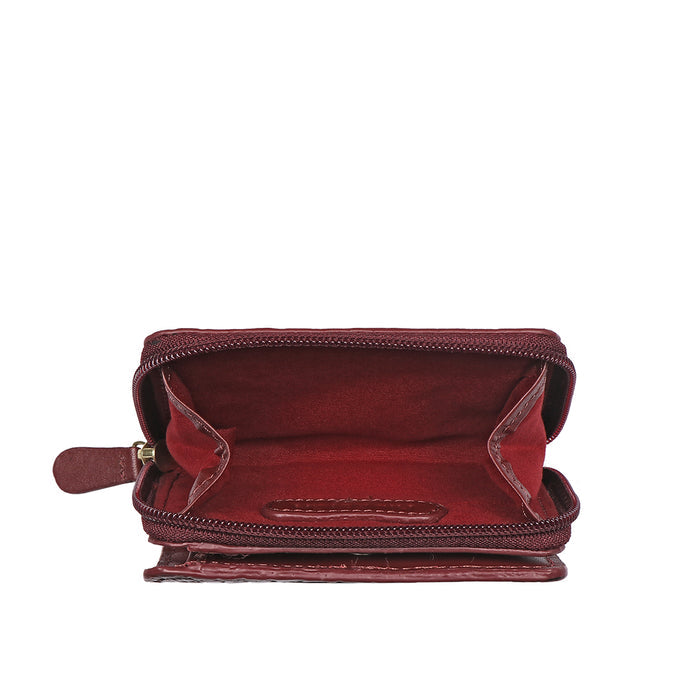 Valencia W1 Marsala Leather Zip Around Wallet