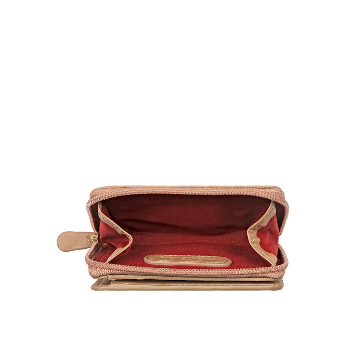 Valencia W1 Nude Leather Zip Around Wallet