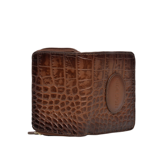 Valencia W1 Tan Leather Zip Around Wallet