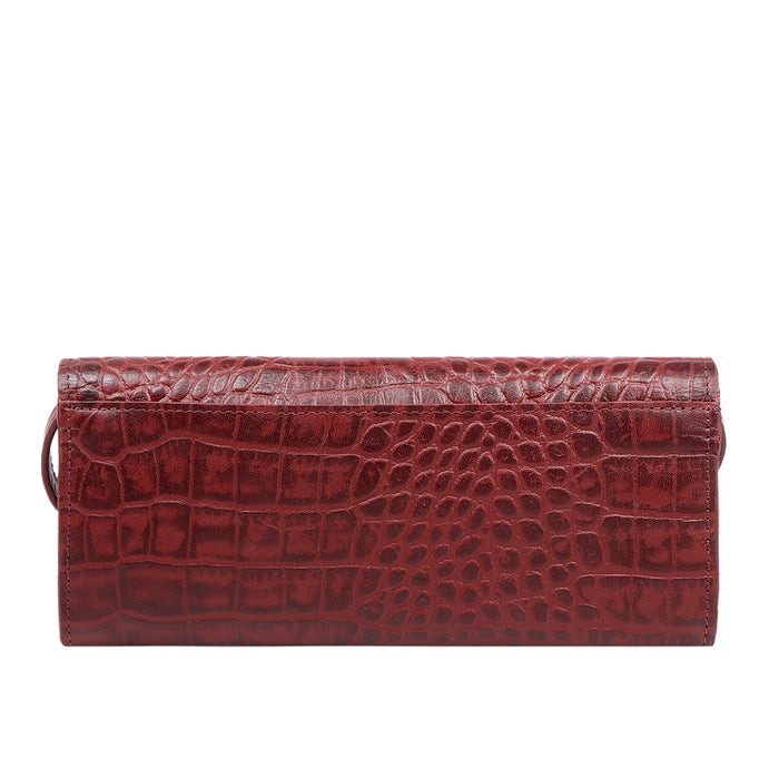 Valencia W3 Marsala Leather Sling Wallet