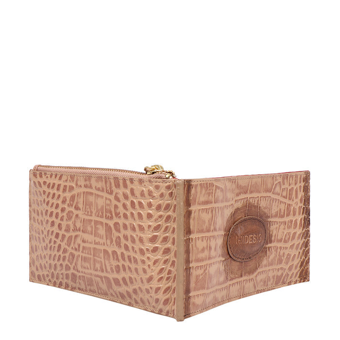 Valencia W4 Nude Leather Bi-Fold Wallet