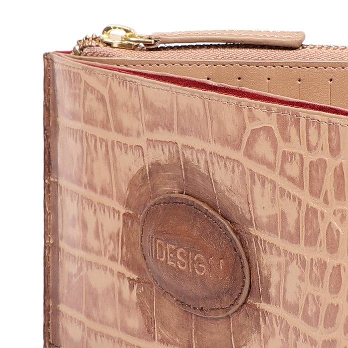 Valencia W4 Nude Leather Bi-Fold Wallet