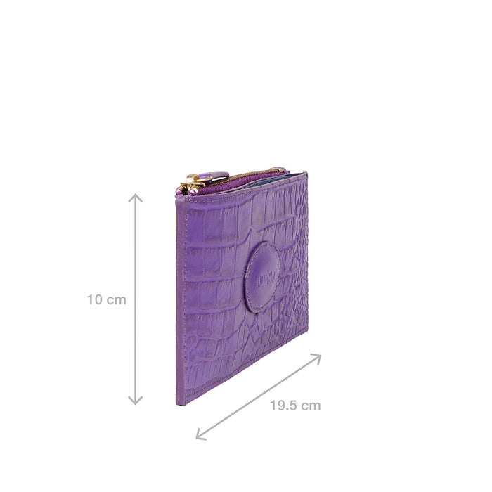 Valencia W4 Purple Leather Bi-Fold Wallet