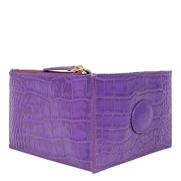 Valencia W4 Purple Leather Bi-Fold Wallet