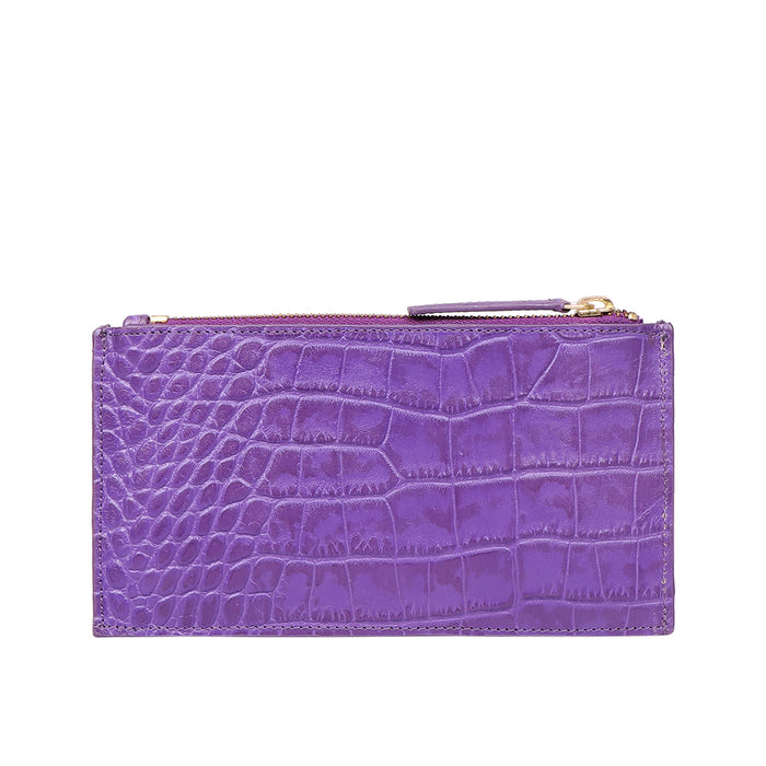 Valencia W4 Purple Leather Bi-Fold Wallet