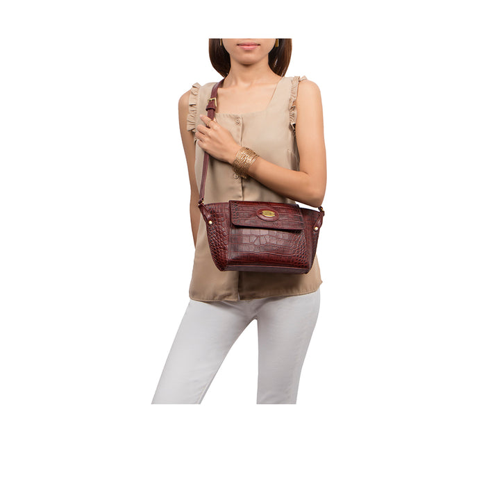 Valenica 01 Marsala Leather Sling Bag