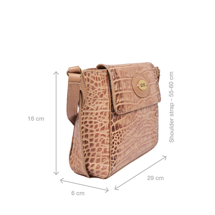 Valenica 01 Nude Leather Sling Bag