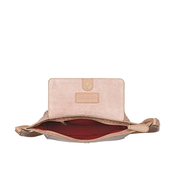 Valenica 01 Nude Leather Sling Bag