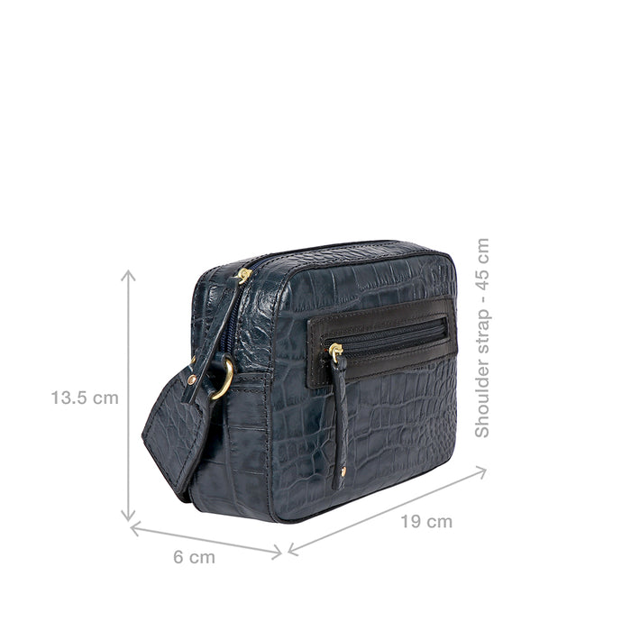 Valentine Blue Leather Crossbody