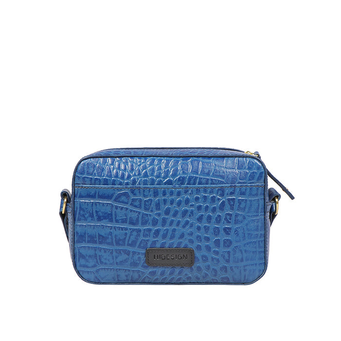 Valentine Blue Leather Crossbody