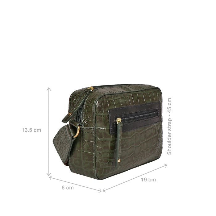 Valentine Green Leather Crossbody