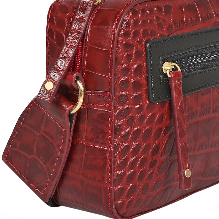 Valentine Marsala Leather Crossbody