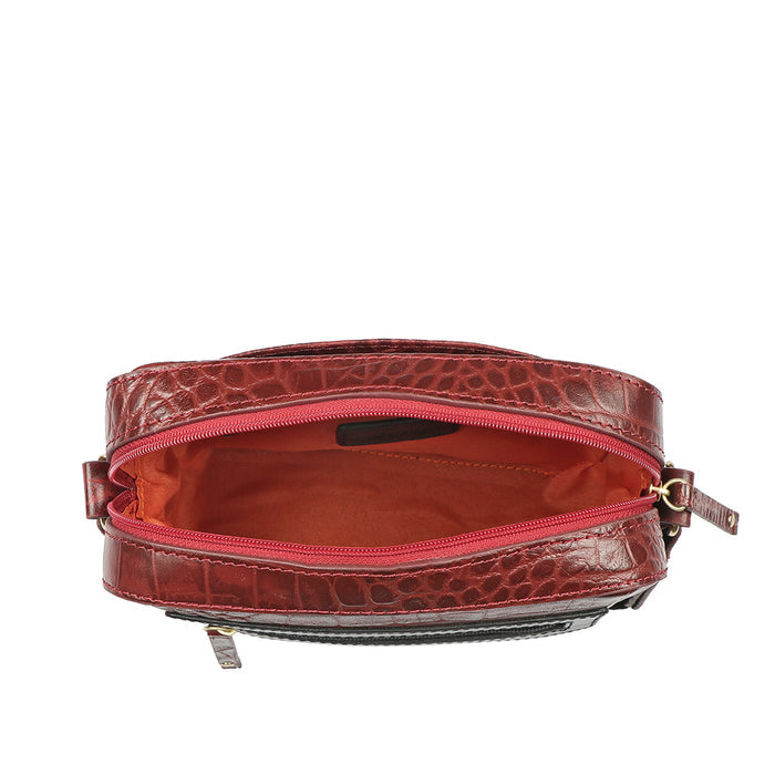 Valentine Marsala Leather Crossbody