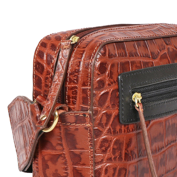 Valentine Tan Leather Crossbody
