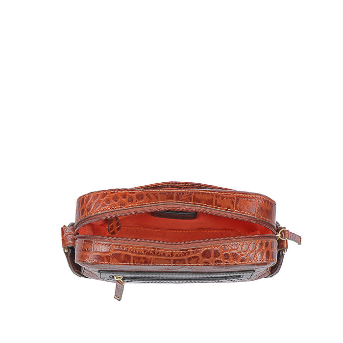 Valentine Tan Leather Crossbody