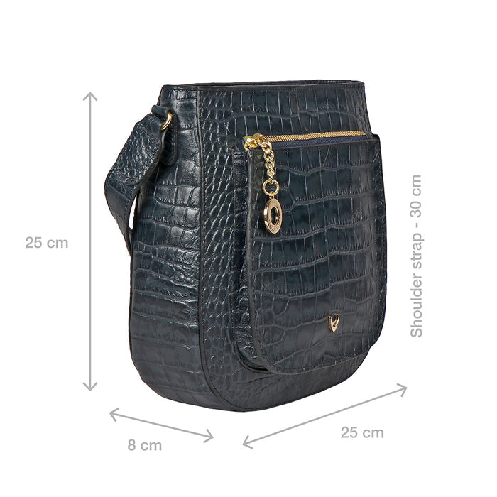 Valerie 01 Blue Leather Shoulder Bag