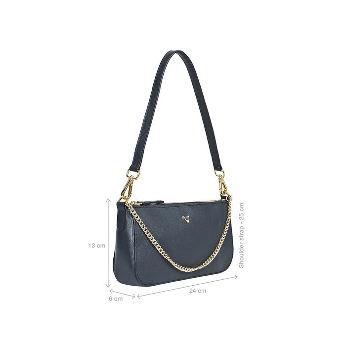Valerie 01 Blue Leather Shoulder Bag