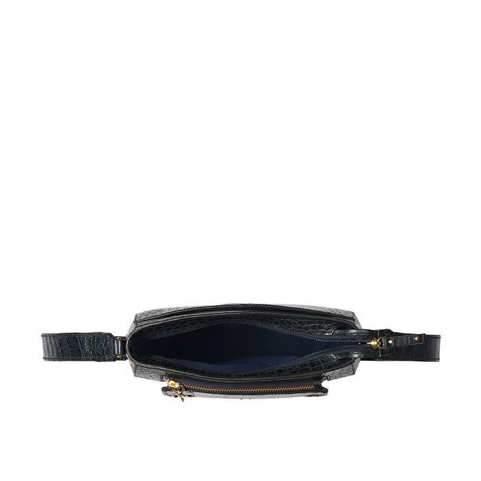 Valerie 01 Blue Leather Shoulder Bag