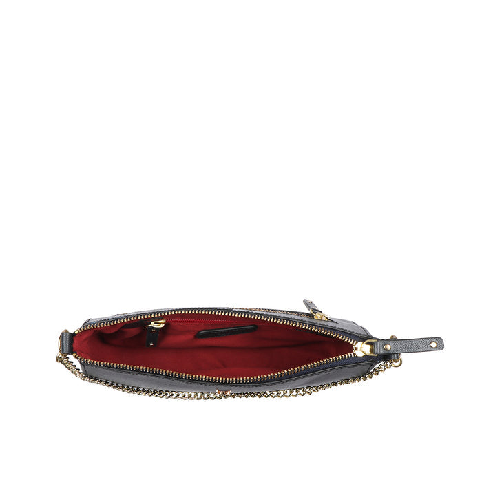 Valerie 01 Blue Leather Shoulder Bag