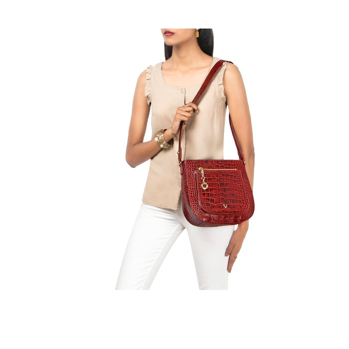 Valerie 01 Red Leather Shoulder Bag