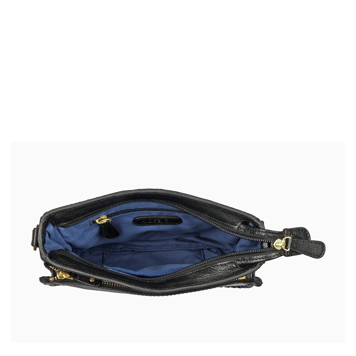 Valonia 03 Black Leather Sling Bag