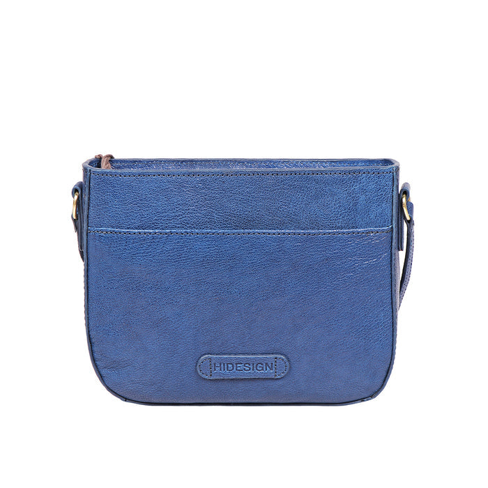 Valonia 03 Blue Leather Sling Bag