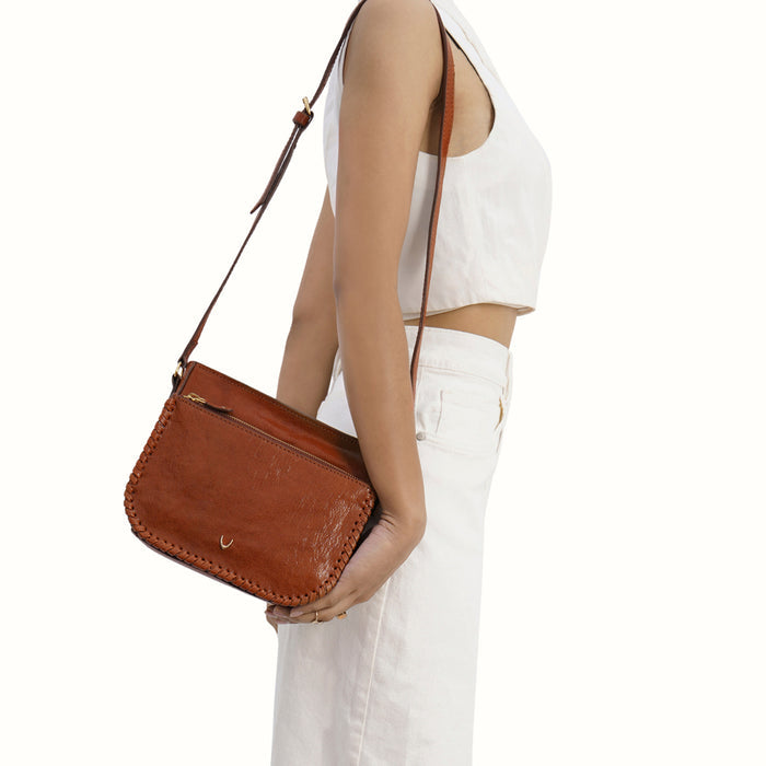 Valonia 03 Tan Leather Sling Bag