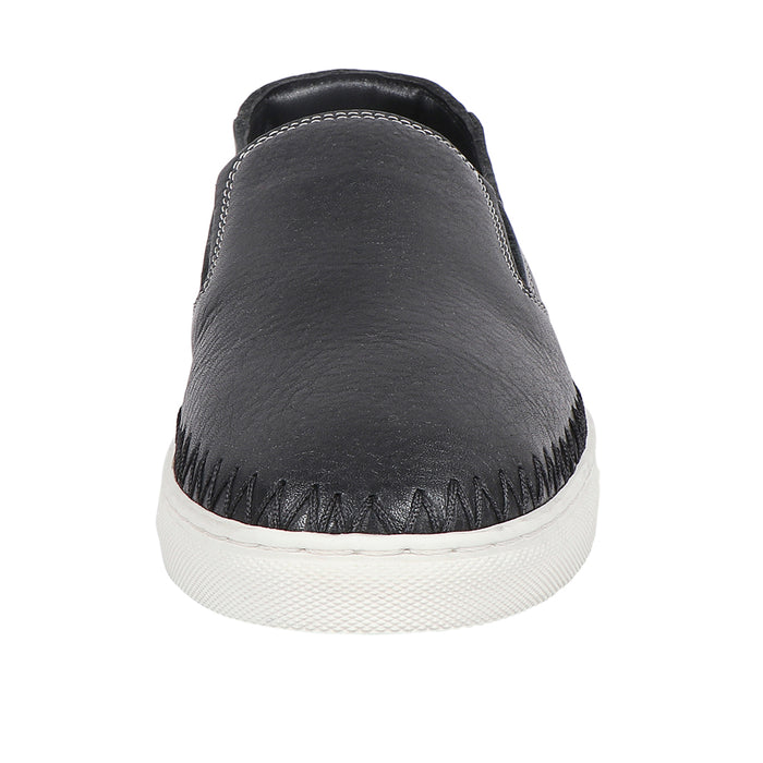 Vancouver Men's Black Leather Slip On