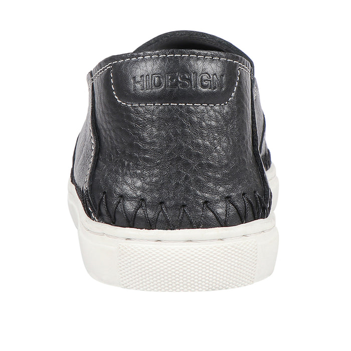 Vancouver Men's Black Leather Slip On