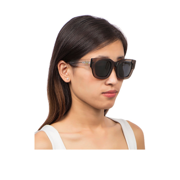 Ventura Unisex Grey Wayfarer Sunglasses