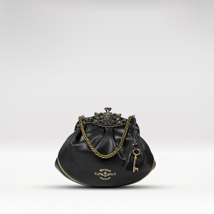 Versailles 01 Black Leather Sling Bag