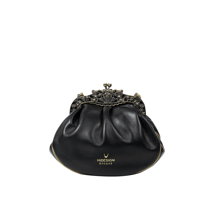 Versailles 01 Black Leather Sling Bag