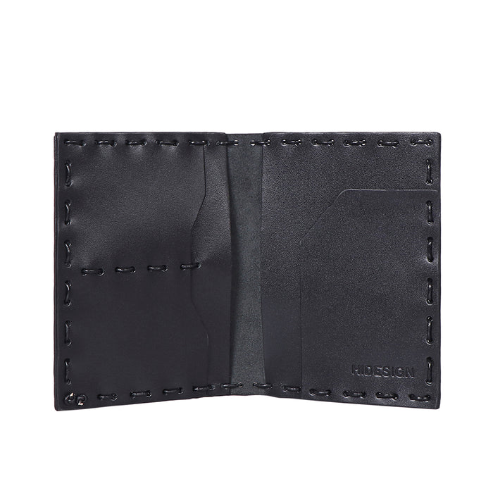 Viaggio Black Leather Passport Holder