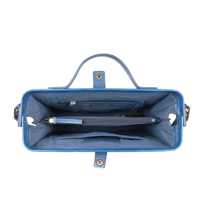 Vibes 01 Blue Leather Crossbody