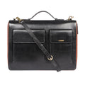 Vibes 02 Black Leather  Briefcase