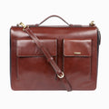 Vibes 02 Brown Leather  Briefcase