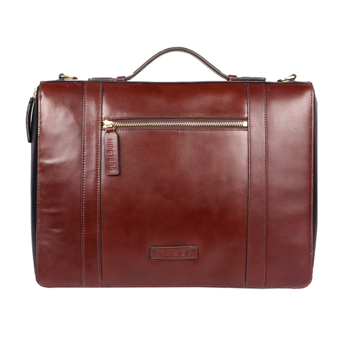 Vibes 02 Brown Leather  Briefcase
