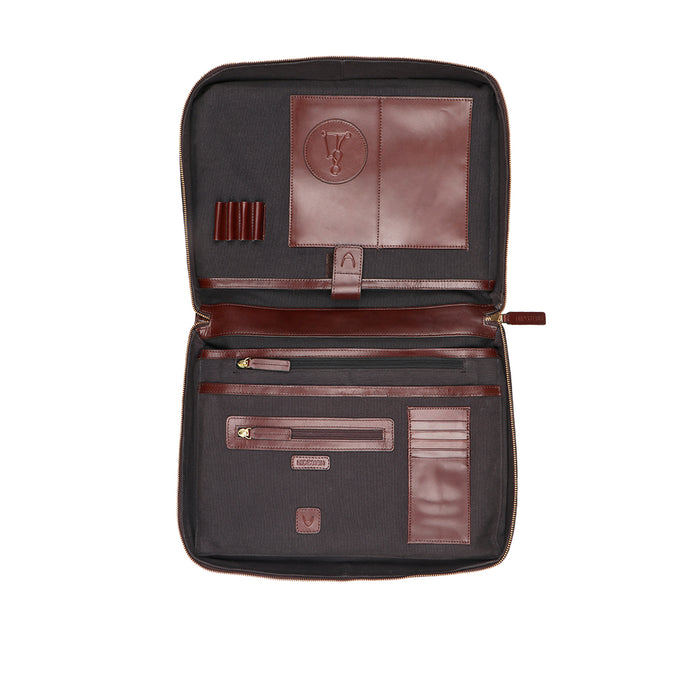Vibes 02 Brown Leather  Briefcase