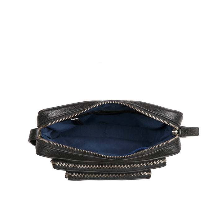 Vibes 03 Black Leather Sling Bag