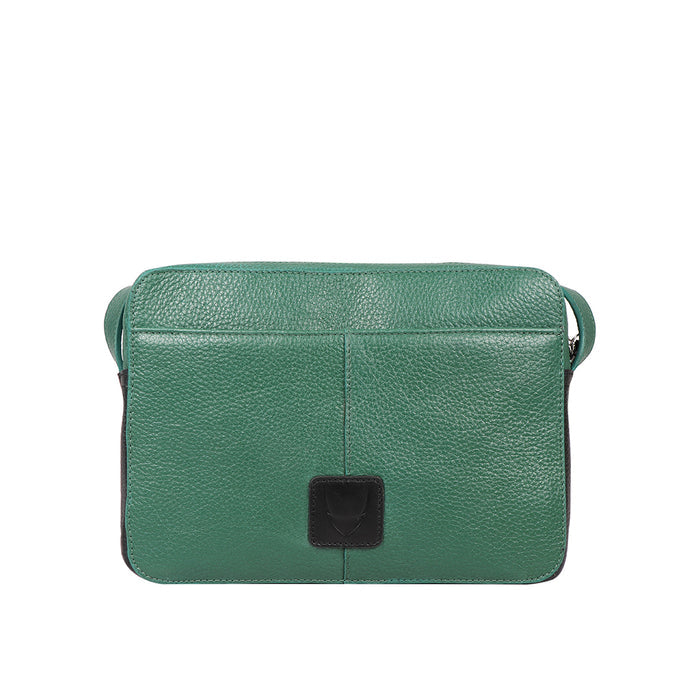 Vibes 03 Green Leather Sling Bag